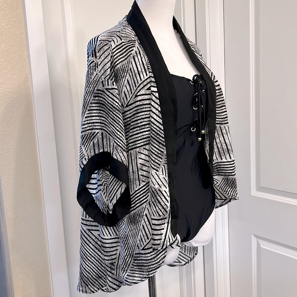 Silence + Noice Black and White Shall or Swim Coverup